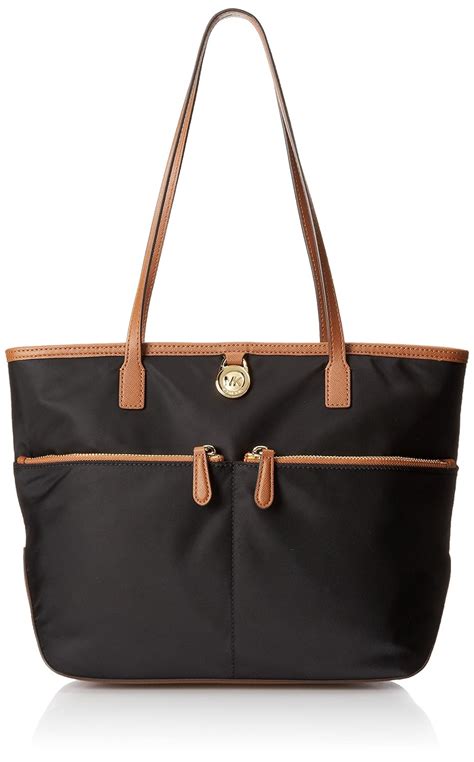 michael kors kempton small tote black nylon|michael kors nylon tote.